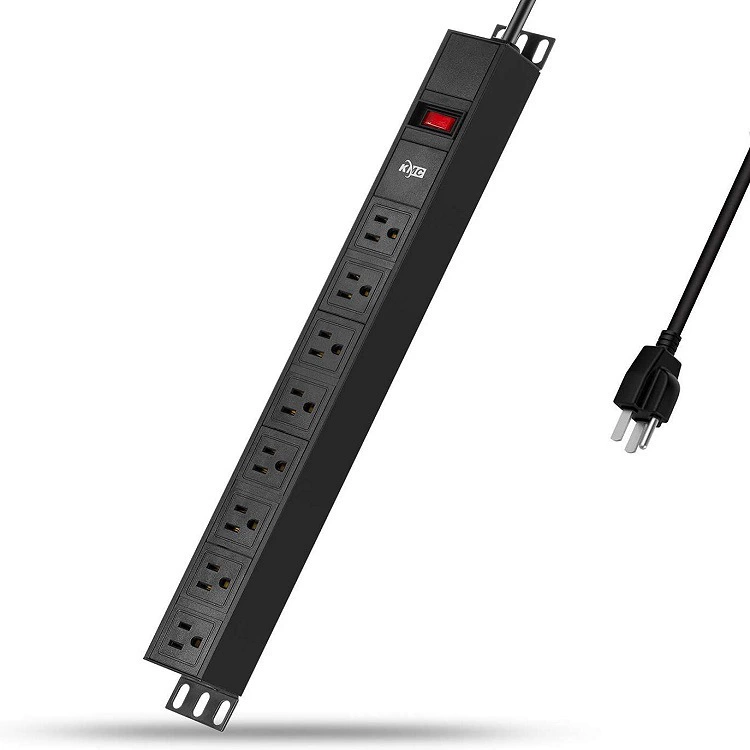 RTS-PDU-US8-15A eight-outlet US rack PDU with switch and power cord