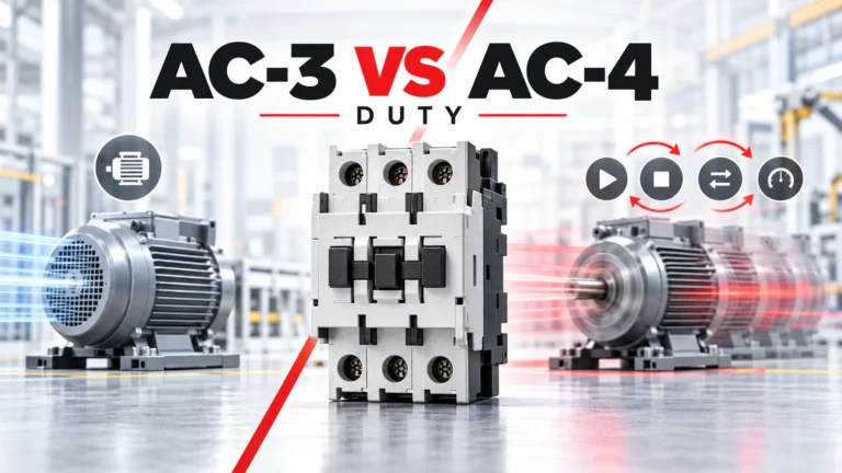 AC-3 versus AC-4 contactor operating-duty comparison